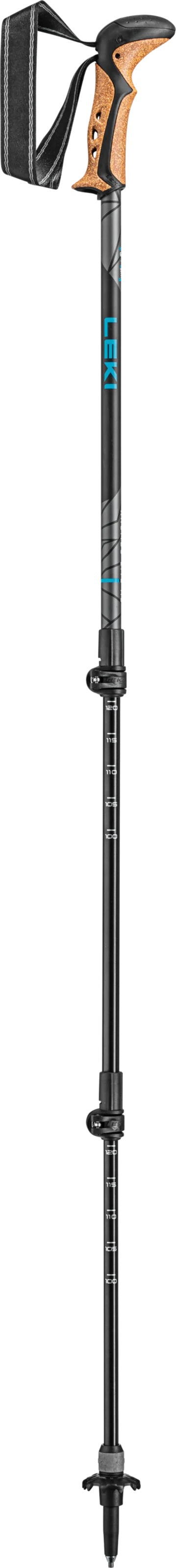 Leki KHUMBU LITE AS Trekkingstöcke black-petrol-dark anthracite (100-135 cm) Unisex