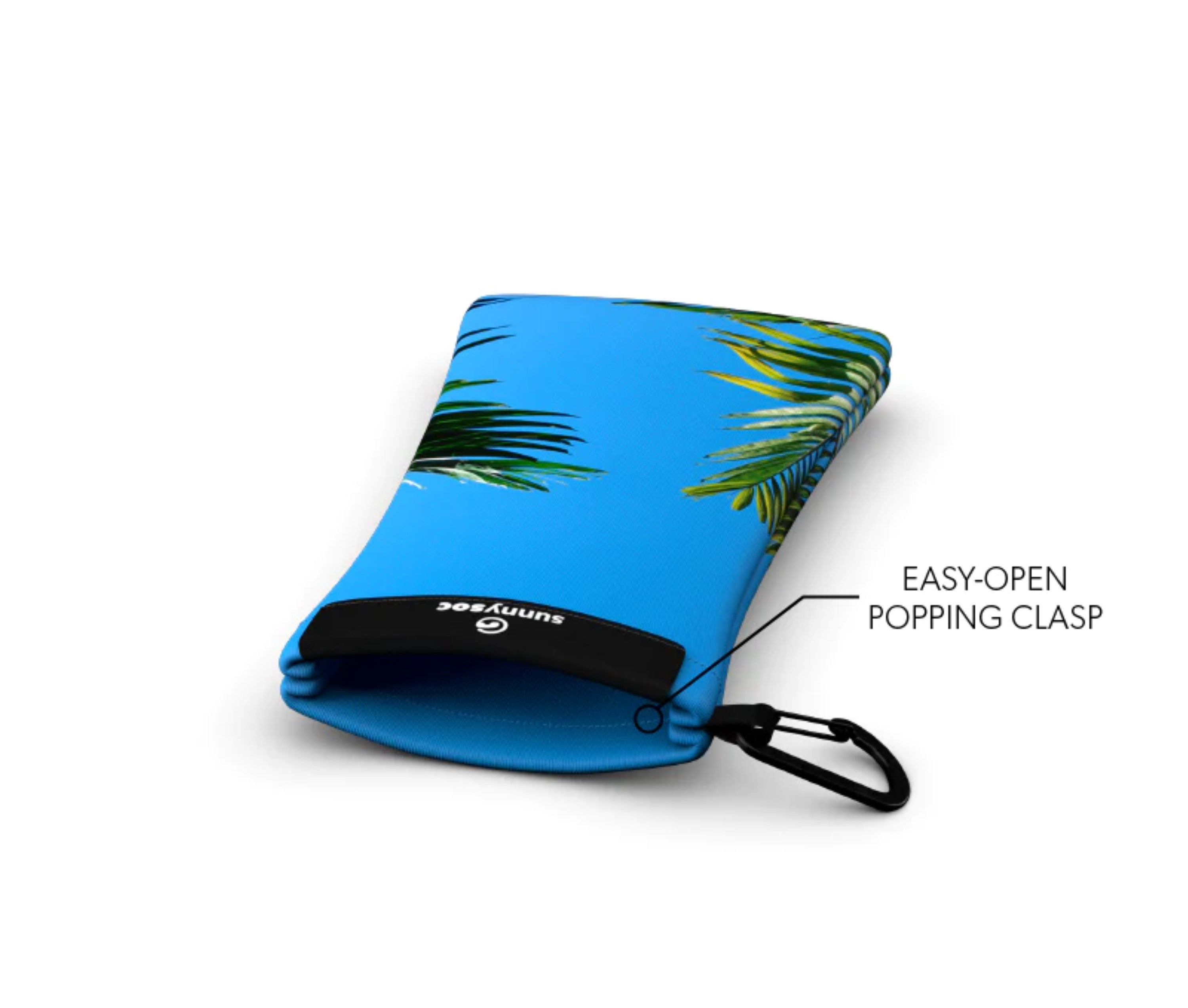 Sunnysoc PALM Etui Brille Sonnenbrille Handy Tasche Schutzhülle Beutel Sack mit Karabinerhaken
