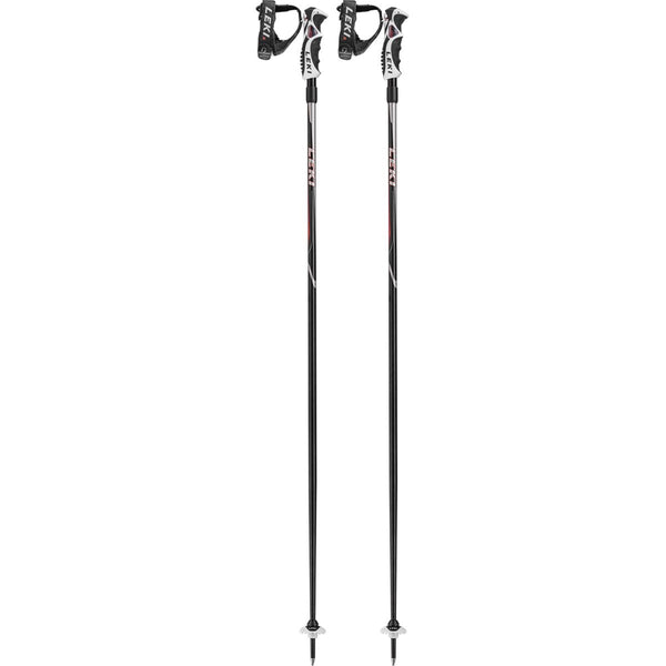 Leki HOT SHOT S Alpinstöcke schwarz-rot-silber-anthrazit (110 bis 135 cm)