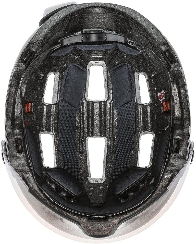 uvex RUSH VISOR Fahrradhelm black silver mat Unisex