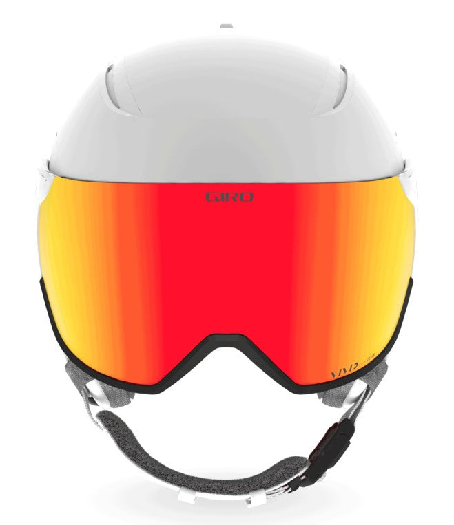 Giro ARIA SPHERICAL MIPS W Ski-Snowboardhelm matte white und VIVID ember Visier + Tragetasche Gr. M (55,5-59 cm) Damen