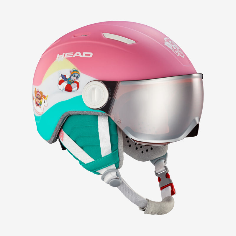 Head Kinder Skihelm MAJA VISOR PAW PATROL Ski-Snowboardhelm mit Visier pink Mädchen