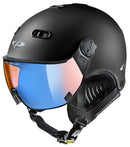 CP CARACHILLO Ski-Snowboardhelm mit Visier black s.t black mit dl vario brown pol ice mirror Visier Unisex