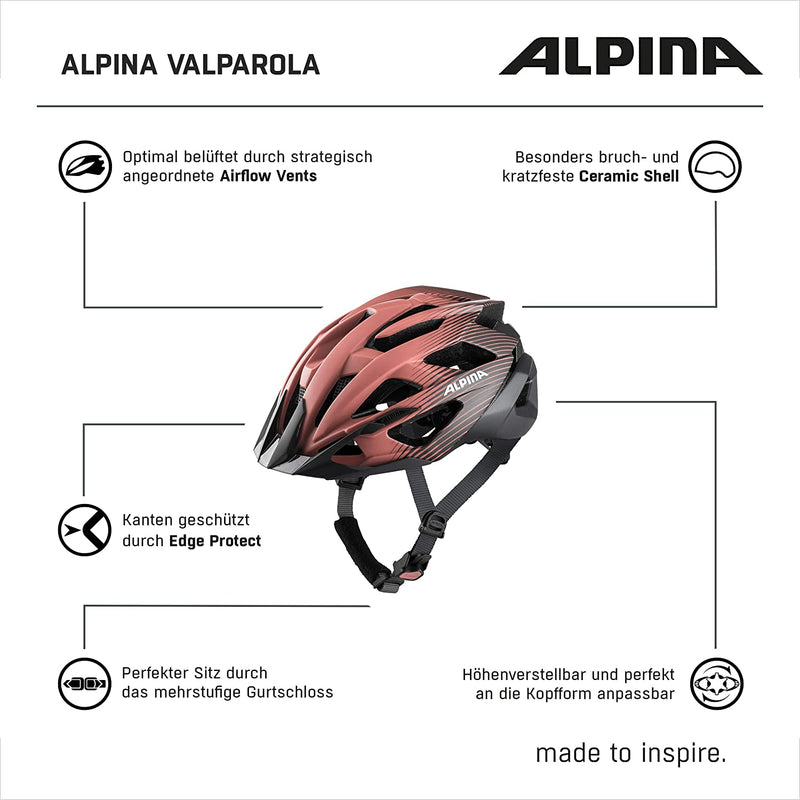 Alpina VALPAROLA Fahrradhelm indigo cherry drop Unisex