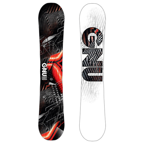GNU CARBON SERIES CREDIT Freestyle Snowboard black red Gr. 159W cm
