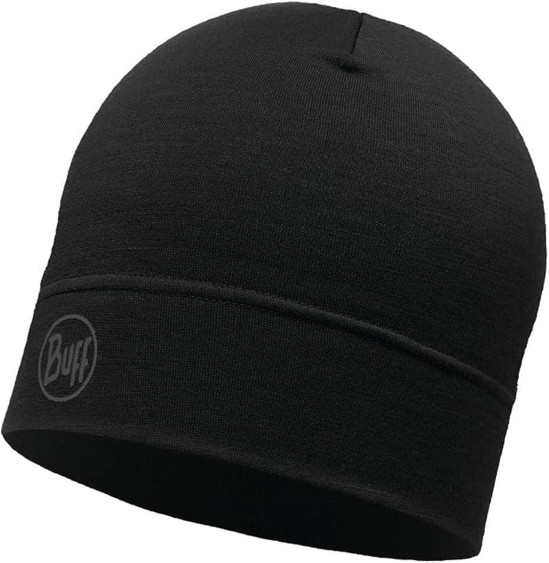 Buff MERINO LIGHTWEIGHT BEANIE für Erwachsene solid black Gr. One Size