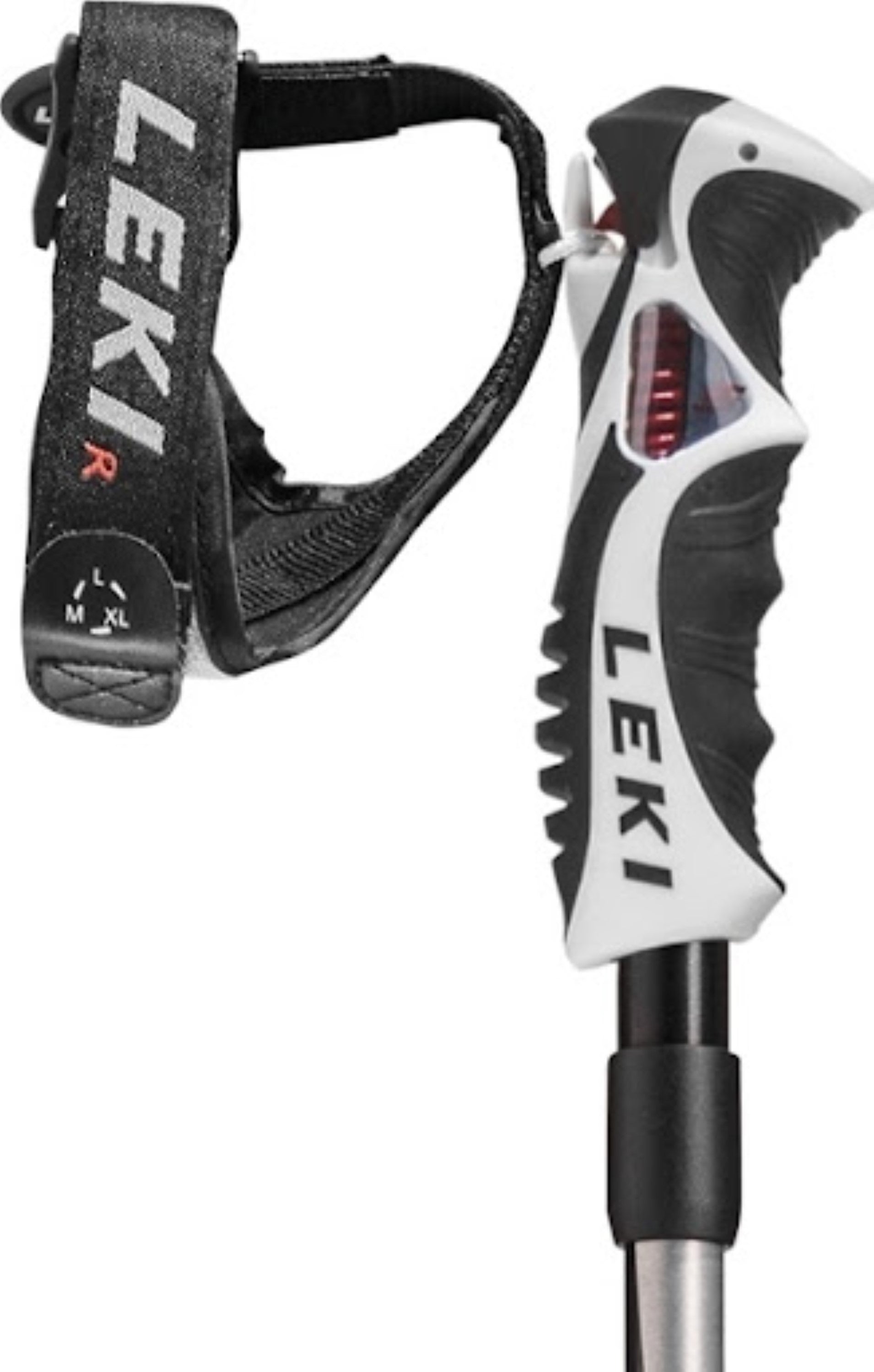 Leki HOT SHOT S Alpinstöcke schwarz-rot-silber-anthrazit (110 bis 135 cm)