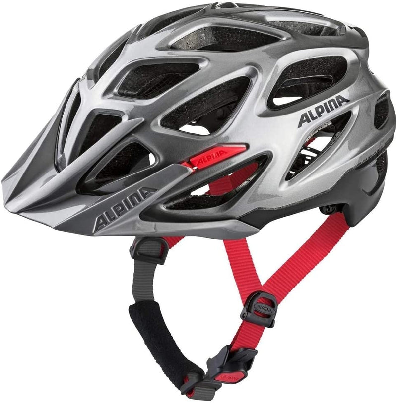 Alpina MYTHOS 3.0 Fahrradhelm dark silver black red gloss Unisex