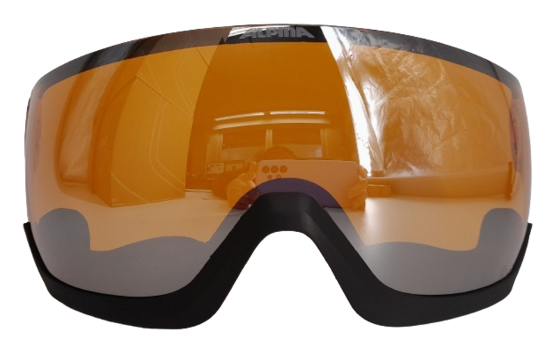 Alpina ARBER VISOR Q-Lite (Quattroflex Lite) S2 für Arber Ski- oder Snowboarvisierhelm orange silver Gr. EG