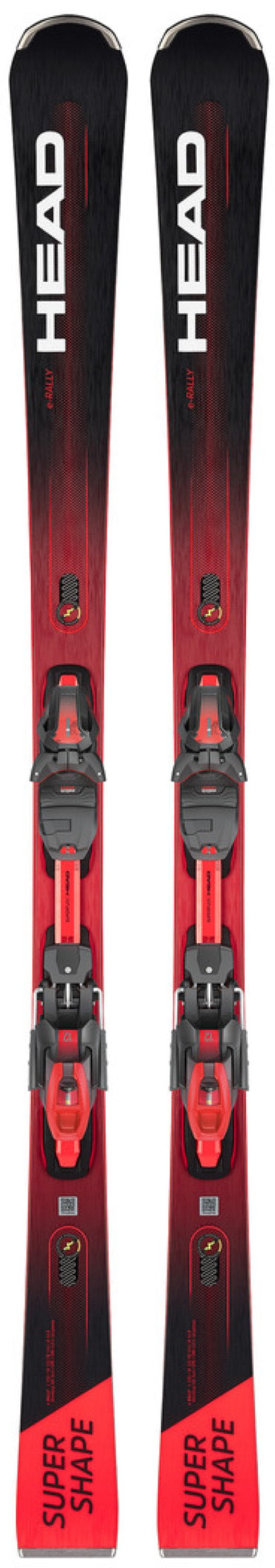 Head SUPERSHAPE E-RALLY Ski + Bindung PRD 12 GW Superflex neon red black Herren Gr. 170 cm