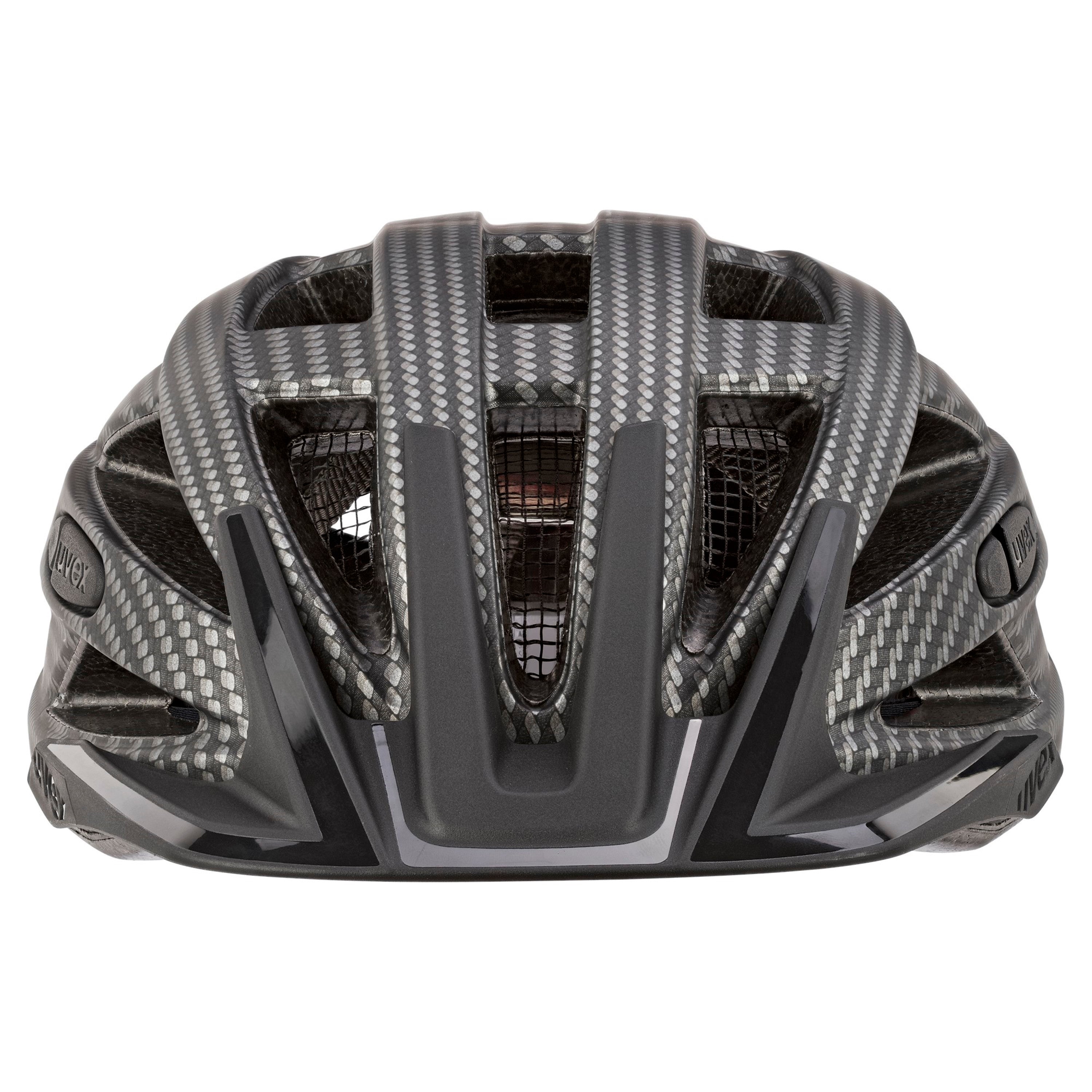 Uvex I-VO CC mit LED Licht Fahrradhelm carbon look black mat mit Rücklicht Unisex Erwachsene