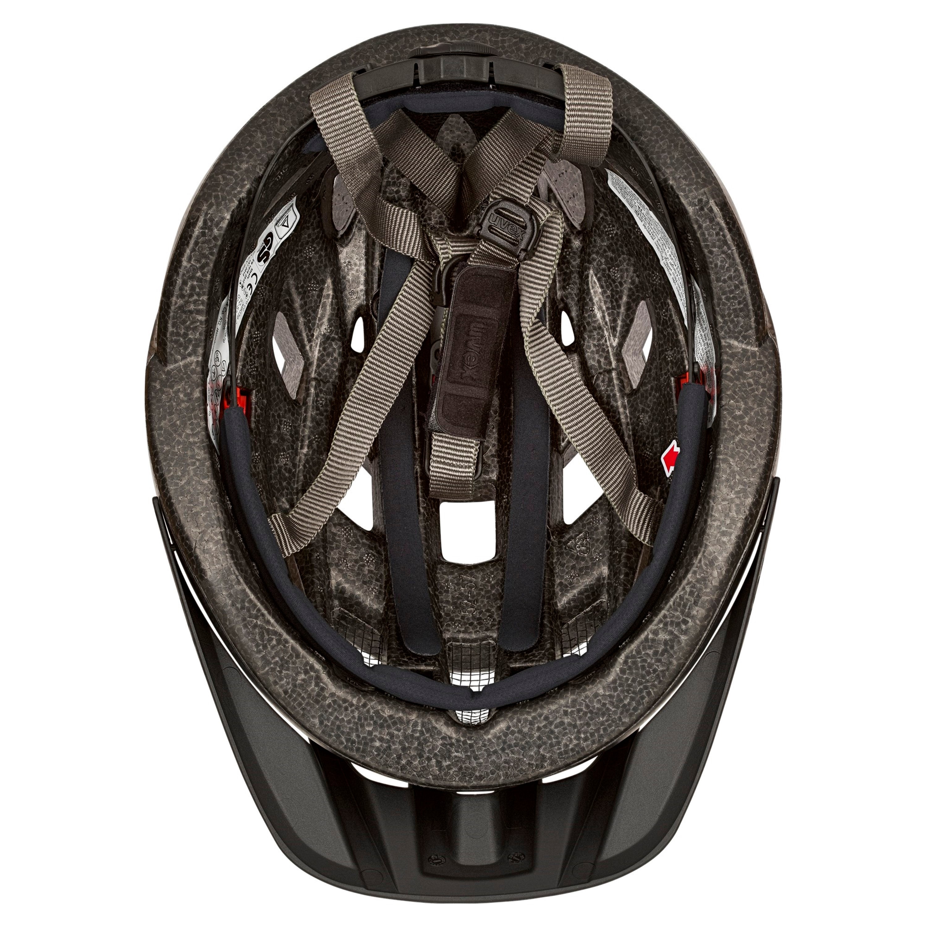 Uvex I-VO CC mit LED Licht Fahrradhelm carbon look black mat mit Rücklicht Unisex Erwachsene
