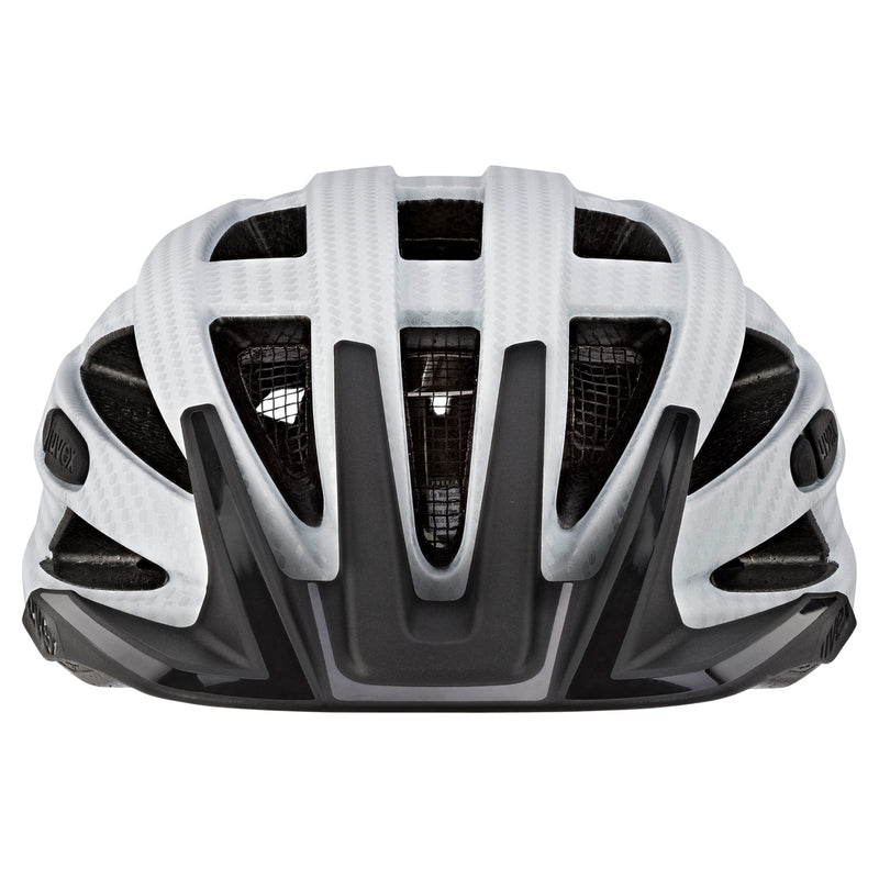 Uvex I-VO CC mit LED Licht Fahrradhelm carbon look white mat mit Rücklicht Unisex Erwachsene