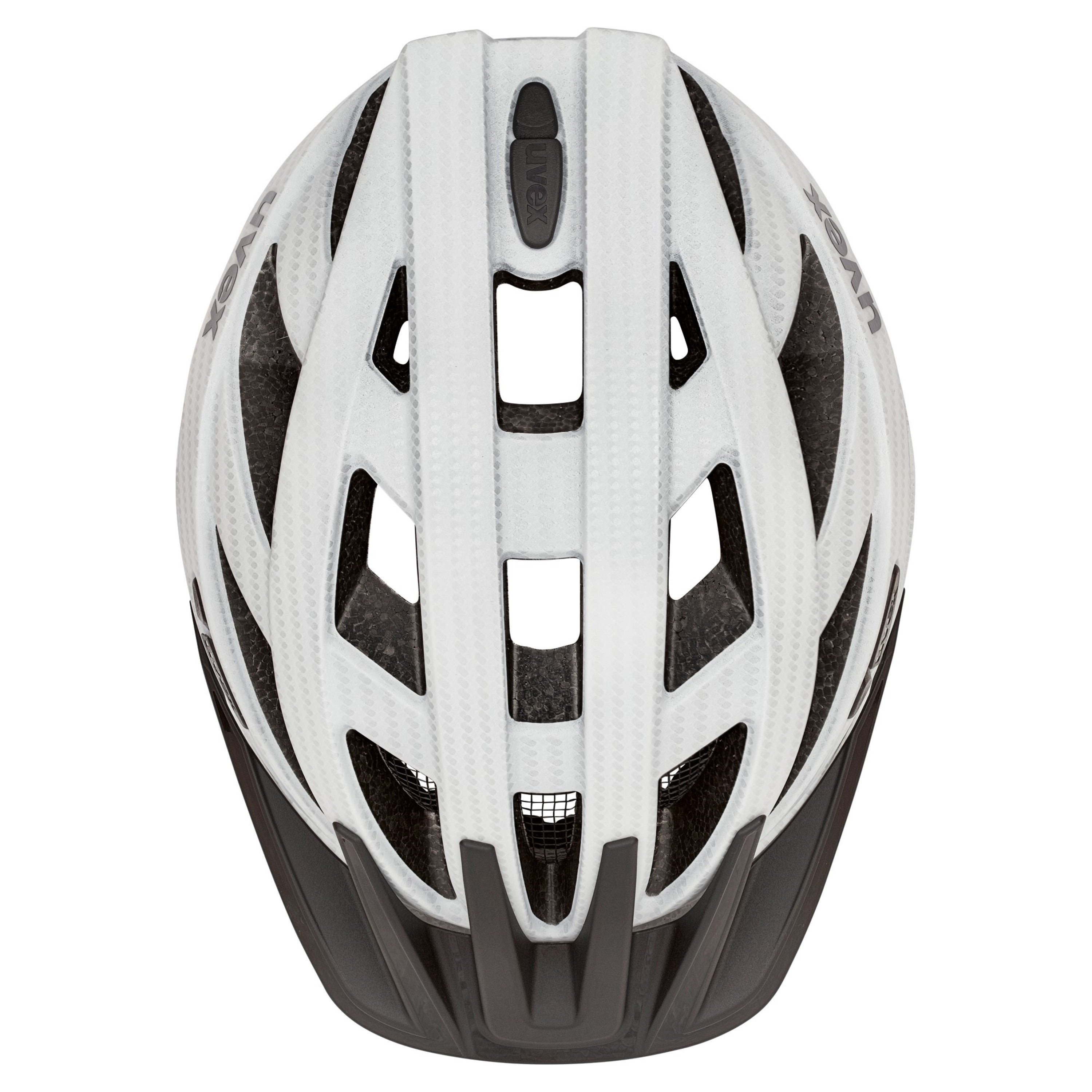 Uvex I-VO CC mit LED Licht Fahrradhelm carbon look white mat mit Rücklicht Unisex Erwachsene