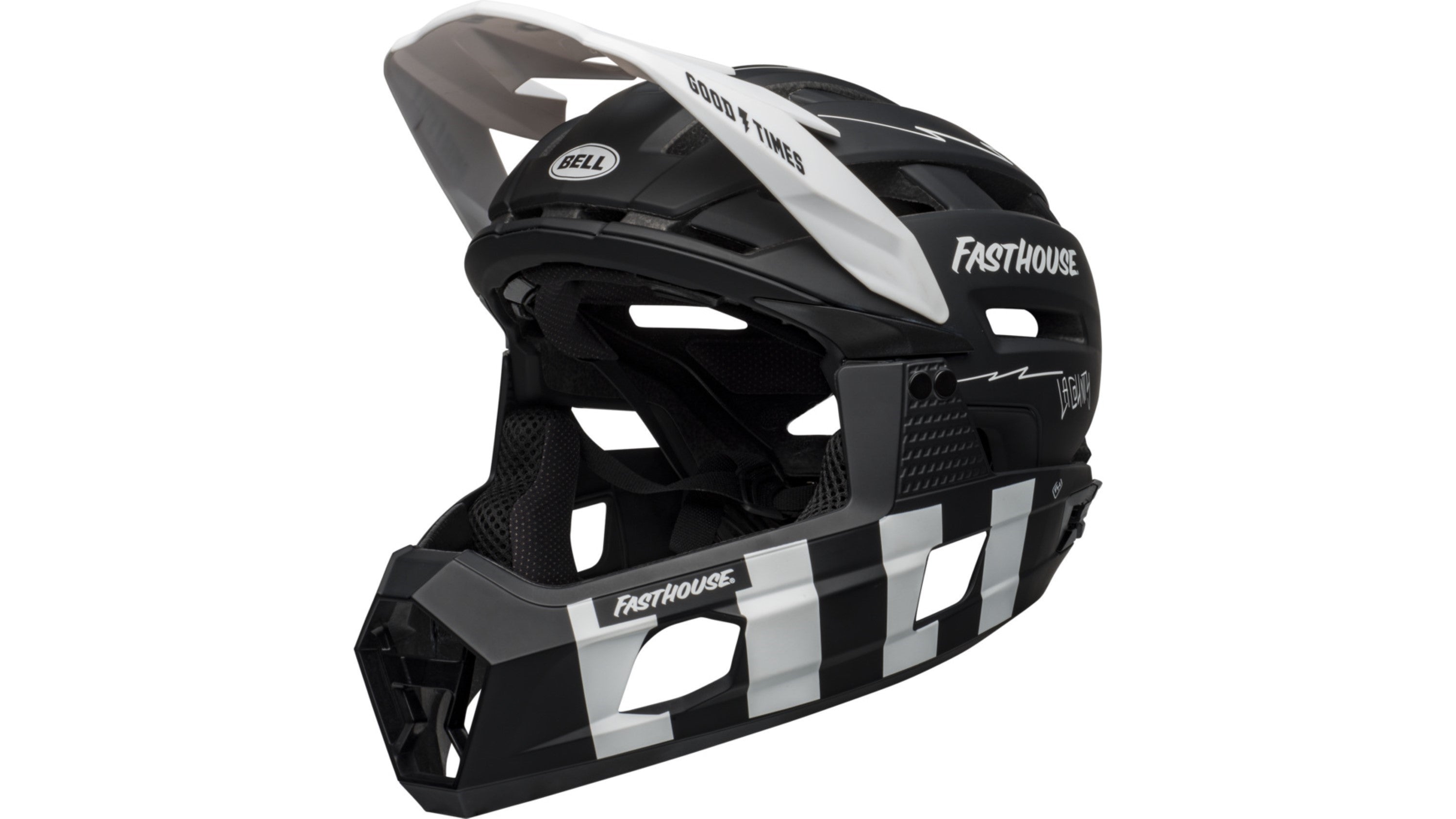 Bell SUPER AIR R SPHERICAL Fahrradhelm matte black/white fasthouse Unisex