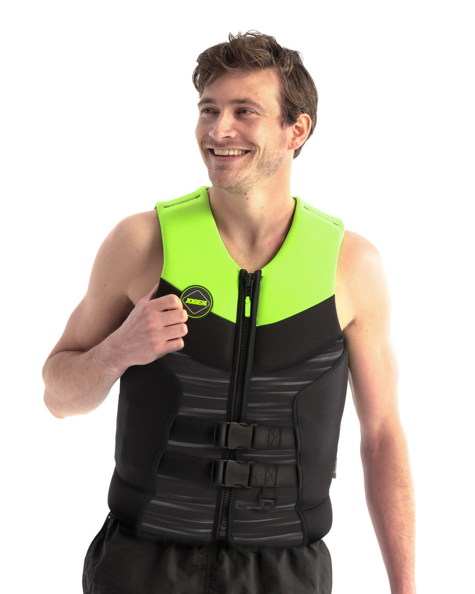 Jobe SEGMENTED JET BACKSUPPORT Schwimmweste black lime Herren