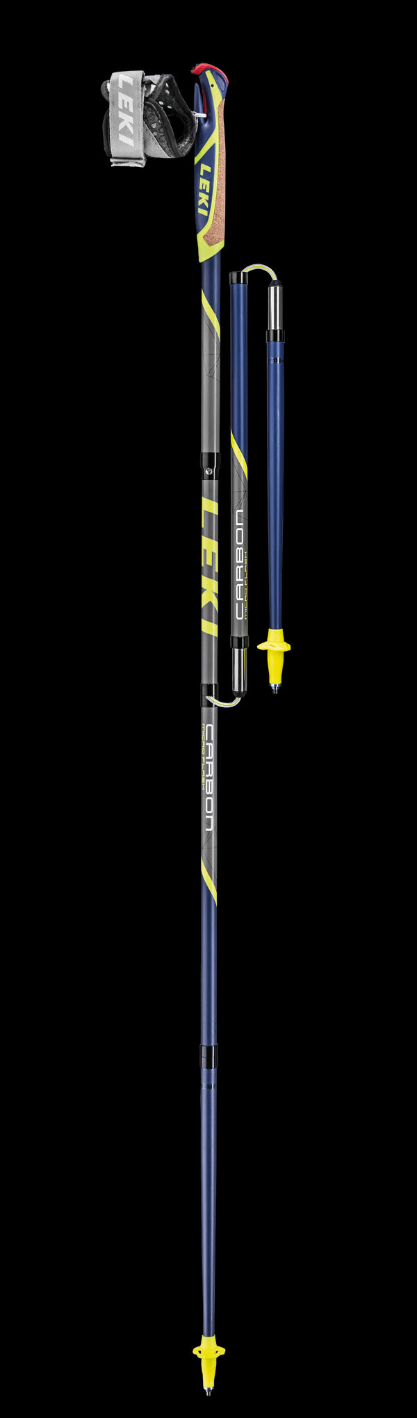 Leki MICRO FLASH CARBON Wanderstöcke violett-gau-gelb