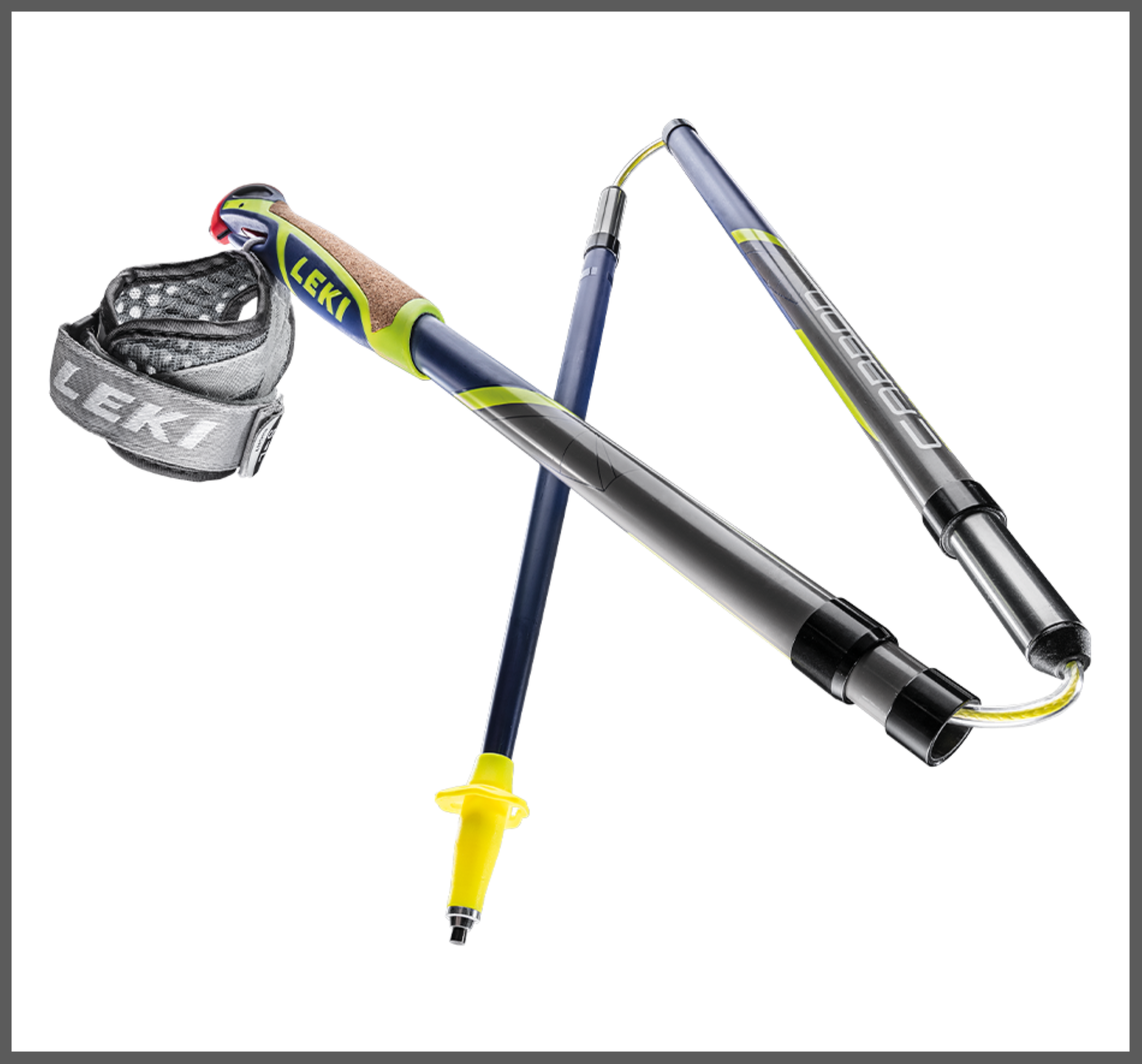 Leki MICRO FLASH CARBON Wanderstöcke violett-gau-gelb