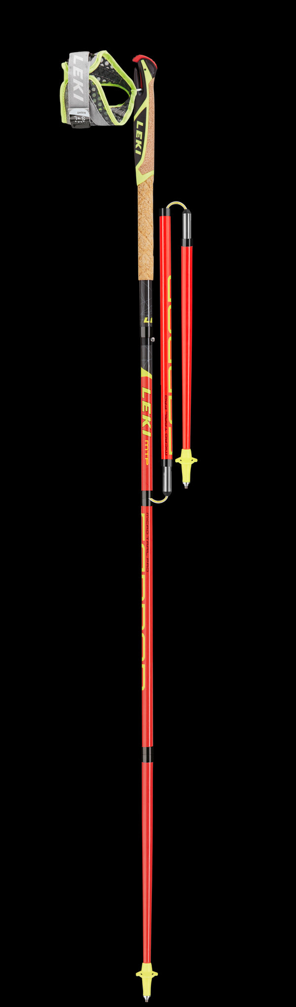 Leki MIC TRAIL PRO Wanderstöcke rot-schwarz-gelb