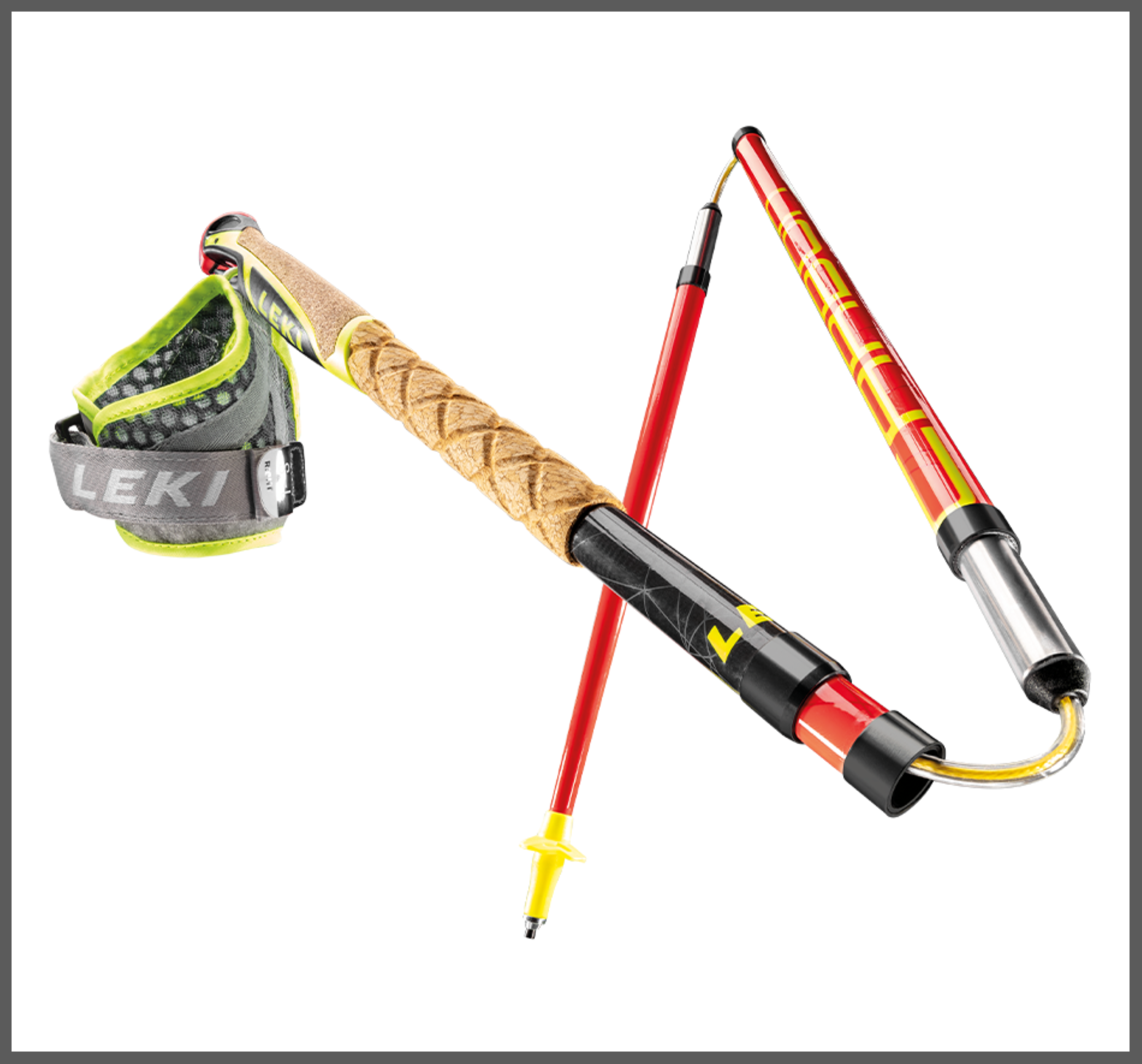Leki MIC TRAIL PRO Wanderstöcke rot-schwarz-gelb