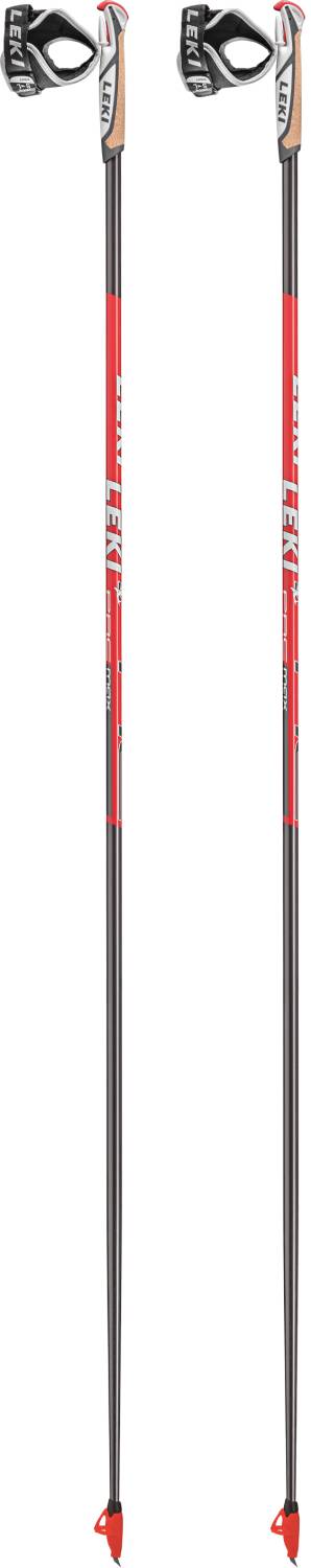 Leki PRC MAX SKI ROLLER Stöcke anthrazit-rot-weiß