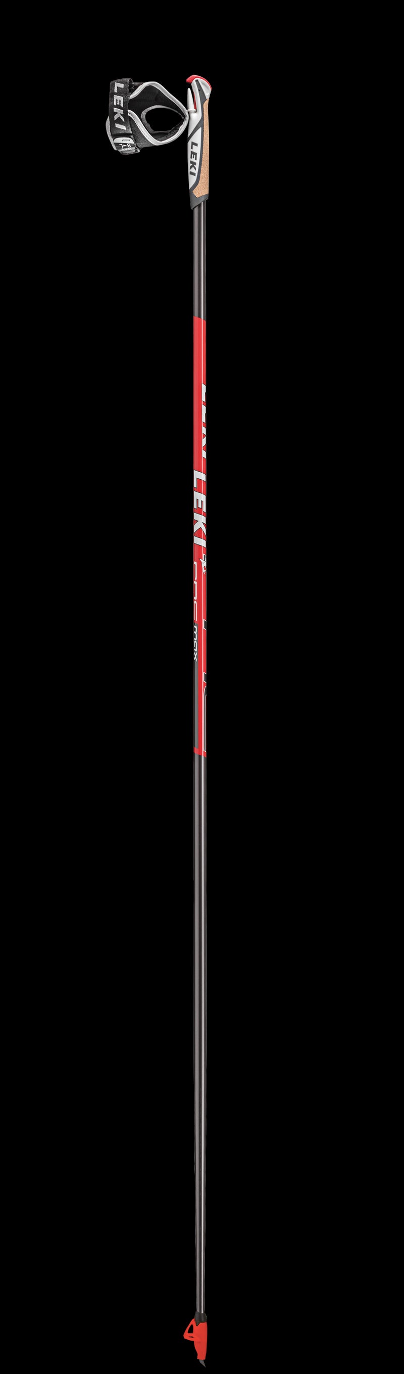 Leki PRC MAX SKI ROLLER Stöcke anthrazit-rot-weiß