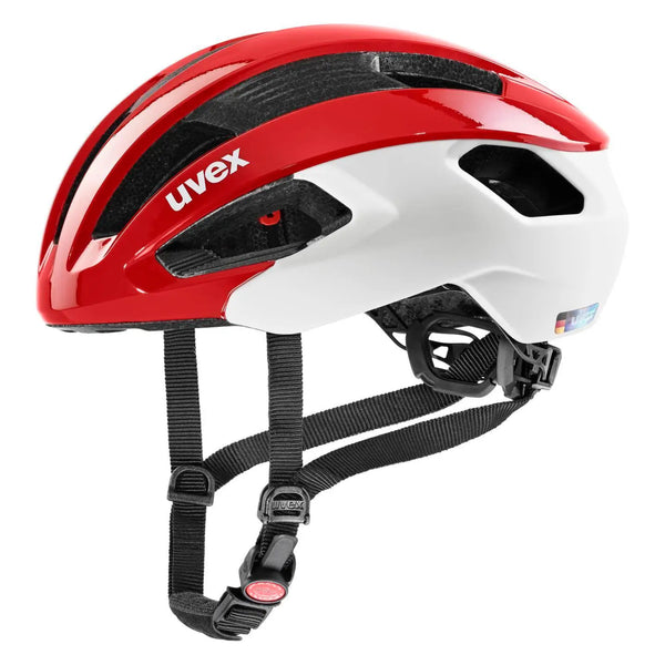 uvex RISE CC Fahrradhelm red white mat Unisex