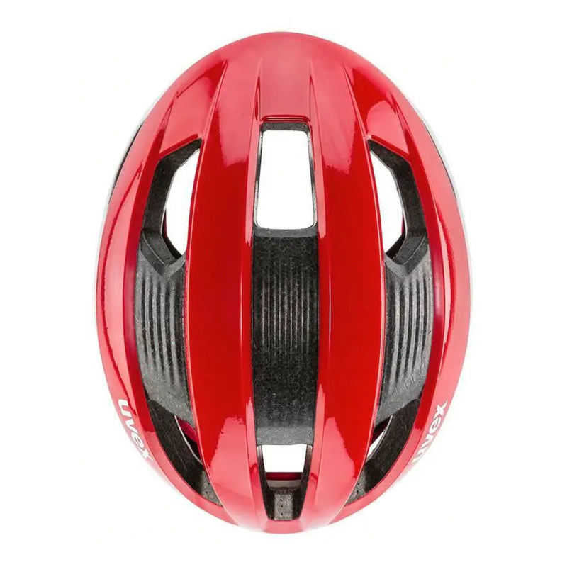 uvex RISE CC Fahrradhelm red white mat Unisex