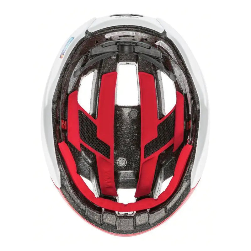 uvex RISE CC Fahrradhelm red white mat Unisex