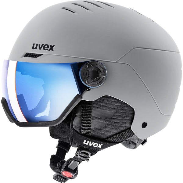 Uvex WANTED VISOR Skihelm rhino mat Unisex