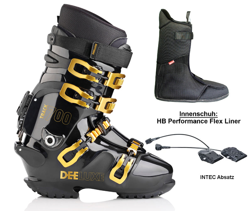 Deeluxe TRACK 700 Hardboot Schwarz HP-Flex Innenschuh Optional Intec Absatz