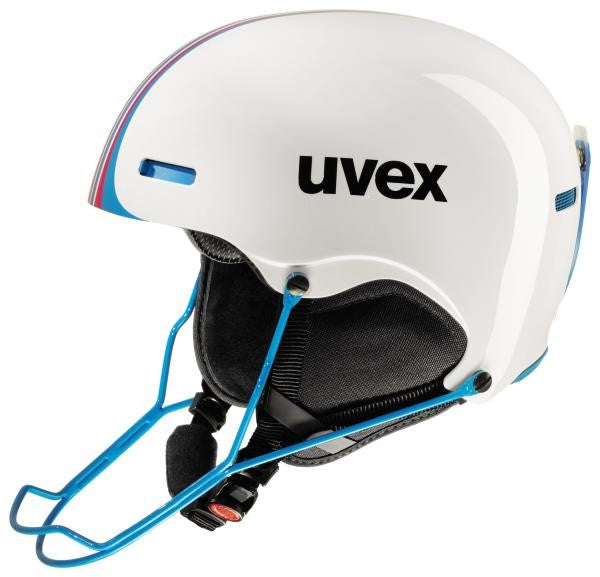 Uvex hlmt 5 race white/blue Skihelm Snowboardhelm